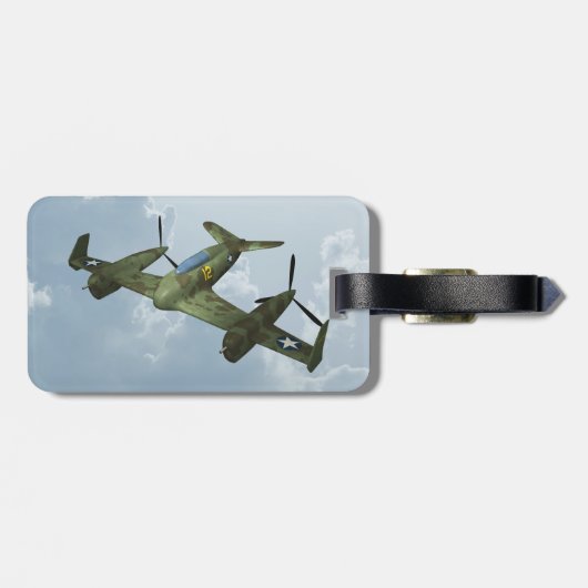 ヴィンテージ・ウォーバード飛行・軍用航空アート ラゲッジタグ (裏面横)