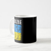 ヴィンテージ ウクライナ ウクライナ国旗 プライド 9 コーヒーマグカップ (正面左)