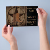 ヴィンテージ ウッドグレイン カウボーイ ブーツ ウエスタン カントリー チラシ (ハンドル)