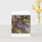 ヴィンテージ　ウッドランド　フェアリー　サンキュー　ブランク　グリーティング カード (黄色い花)