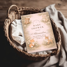 ヴィンテージ　ウッドランド　フォレストアニマル　ベイビーシャワー