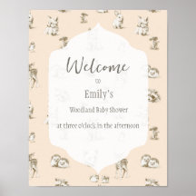 ヴィンテージ ウッドランド ベイビー アニマルズ ウェルカム