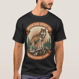 ヴィンテージ・ウルフ・マウンテンスピリット - ワイルダネス・エクスプローラー Tシャツ