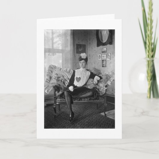 ヴィンテージ・ウーマン・フォイル・フェンサー・ノート・カード カード (正面)