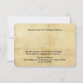 ヴィンテージ エイジド ディストレス スタイル 出欠カード (裏面)