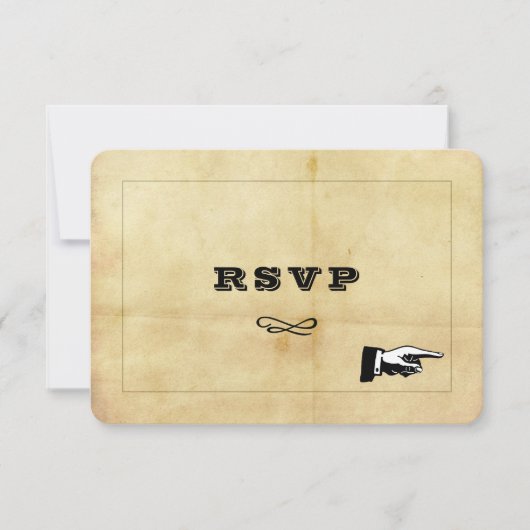 ヴィンテージ エイジド ディストレス スタイル 出欠カード (正面)