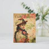 ヴィンテージ・エキゾチック・ジプシー・ウーマン・ウィズ・ウィズ・ウーン・ウィズ・ウーン・ウーフランス ポストカード (スタンド正面)