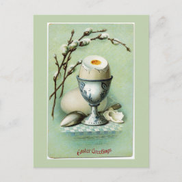 ヴィンテージ·エッグ·イン·ア·カップ·イースターはがき シーズンポストカード