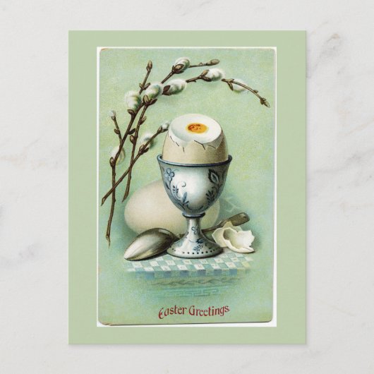 ヴィンテージ·エッグ·イン·ア·カップ·イースターはがき シーズンポストカード (正面)