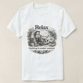 ヴィンテージ エッチング 犬 ロッキングチェア リラックス 引用 アート Tシャツ