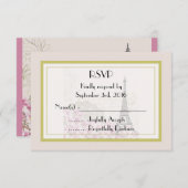 ヴィンテージ エッフェルタワー ウェディング RSVP (正面/裏面)