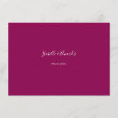 ヴィンテージ エッフェル塔 ピンクの花びら ゴールド バーガンディ エンクロージャーカード (裏面)