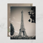 ヴィンテージ エッフェル塔 ブライダルシャワー ゲーム ポストカード (正面/裏面)
