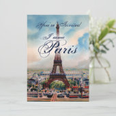 ヴィンテージ エッフェル塔 招待状 (スタンド正面)