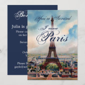 ヴィンテージ エッフェル塔 招待状 (正面/裏面)
