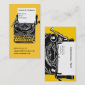 ヴィンテージ·エディタ·レトロ·タクールイプライター 名刺 (正面/裏面)