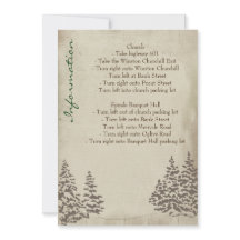 ヴィンテージ エバーグリーン ウェディングインフォメーションカード