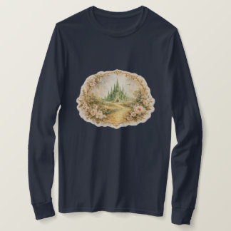 ヴィンテージ エメラルド城 長袖Tシャツ Tシャツ