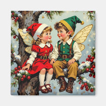 ヴィンテージ エルフの妖精の子供たち クリスマス