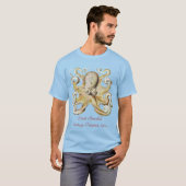 ヴィンテージ・エルンスト・ヘッケルのタコ・海洋生物 Tシャツ (正面フル)