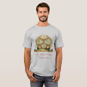 ヴィンテージ・エルンスト・ヘッケル ターコイズオレンジの海の生物 Tシャツ (正面フル)
