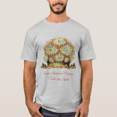 ヴィンテージ・エルンスト・ヘッケル ターコイズオレンジの海の生物 Tシャツ (正面)