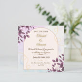 ヴィンテージ・エレガンス:クラシックな花のウェディング・セーブ・ザ・デート セーブザデート (スタンド正面)