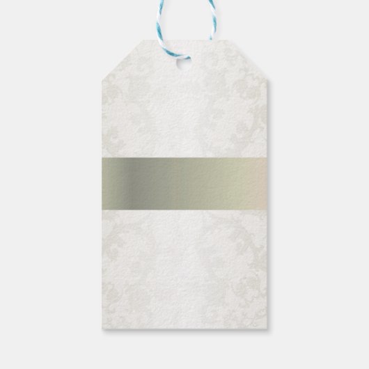 ヴィンテージ エレガント、おしゃれ、レース、少女のシルエット ギフトタグ (裏面)