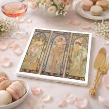 ヴィンテージ エレガント アール・ヌーヴォー ムハ 一日を彩る時