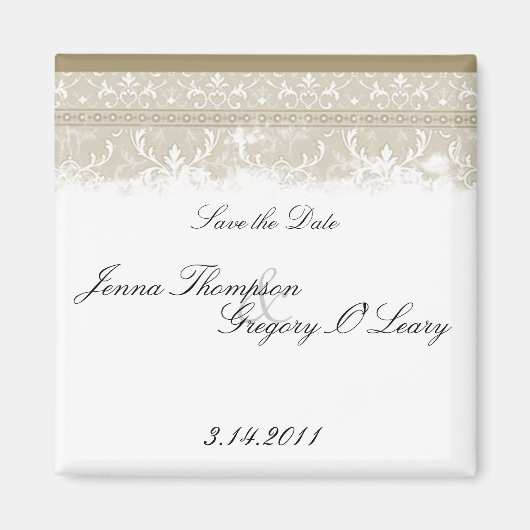 ヴィンテージ エレガント ウェディング マグネット (正面)