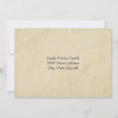 ヴィンテージ エレガント ウェディング RSVP 招待状 (裏面)