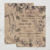 ヴィンテージ エレガント スプーキーハロウィン ベイビー シャワー 招待状 (正面/裏面)