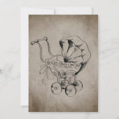 ヴィンテージ エレガント スプーキーハロウィン ベイビー シャワー 招待状 (裏面)