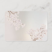 ヴィンテージ エレガント パール ロマンス ウェディング エンクロージャーカード (裏面)