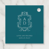 ヴィンテージ エレガント フラワー フェイバータグ (裏面)