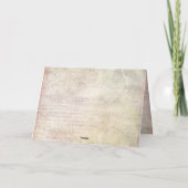 ヴィンテージ エレガント ベージュ & ブラック ポエトリー バレンタインズ カード (裏面)