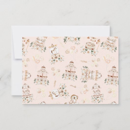 ヴィンテージ エレガント |リトルプリンセスありがとう サンキューカード (裏面)