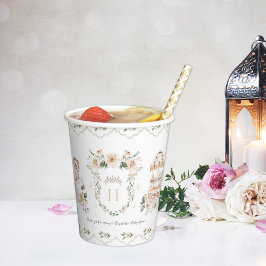 ヴィンテージ エレガント |リトルプリンセスベイビーシャワー 紙コップ