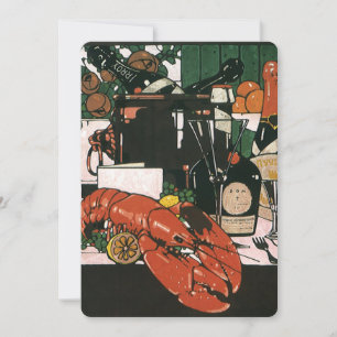 ヴィンテージ エレガント レストラン ソフト オープン 招待状