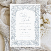 ヴィンテージ エレガント ヴィネ ボーダー フレーム セーブ・ザ・デート 招待状