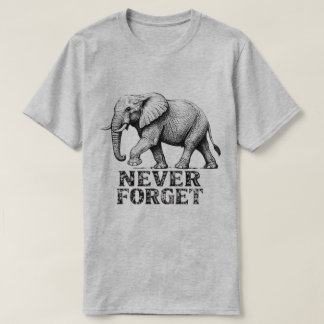 ヴィンテージ エレファント ネバーフォゲット グラフィックTシャツ Tシャツ