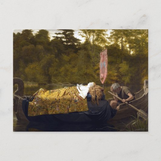 ヴィンテージ・エレーン・ザ・レディ・オブ・シャロット・キング・アーサー ポストカード (正面)