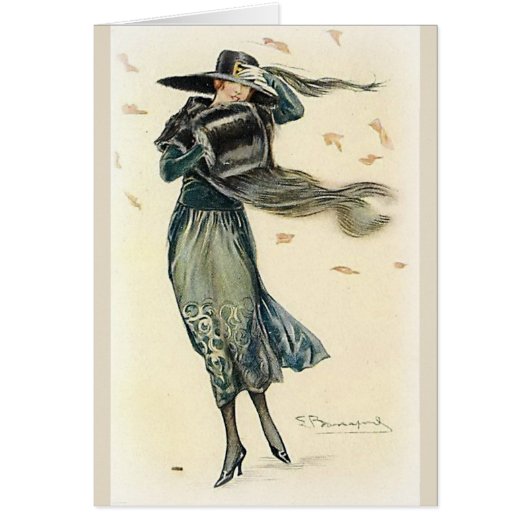 ヴィンテージ – オシャレな1920年代のレディ・イン・ブラック、 (正面)