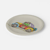 ヴィンテージ・オスカーのタクシー・サービス ペーパープレート (アングル)