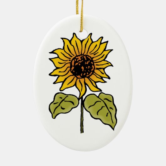 ヴィンテージ オズの魔法使いのおとぎ話 ひまわりが咲く セラミックオーナメント (裏面)