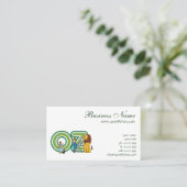 ヴィンテージ オズの魔法使いのキャラクターとテキストレター 名刺 (スタンド正面)