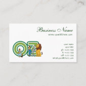 ヴィンテージ オズの魔法使いのキャラクターとテキストレター 名刺 (正面)