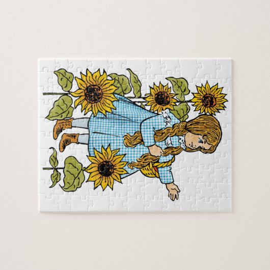 ヴィンテージ オズの魔法使い おとぎ話 ドロシー ひまわり ジグソーパズル (横)