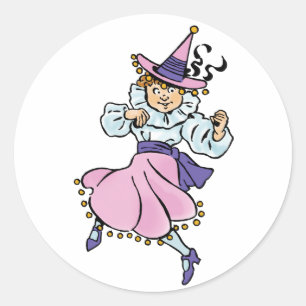 ヴィンテージ オズの魔法使い、かわいいダンシングガール ムンチキン ラウンドシール
