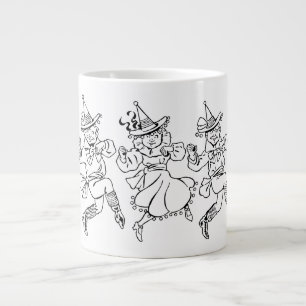 ヴィンテージ オズの魔法使い、かわいいダンシング・マンキンズ! ジャンボコーヒーマグカップ
